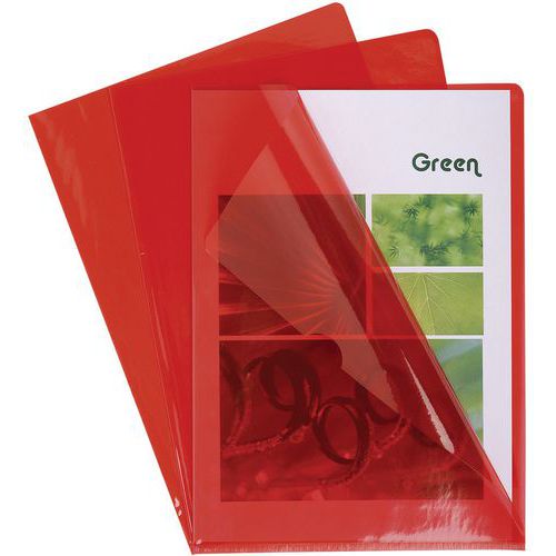 Boîte De 50 Pochettes Coins A4 En PVC Rigide 150µ - Protection Documents, Indéchirables, Avec Encoche - 4