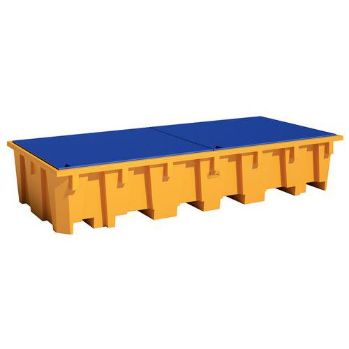 Opvangbak voor 3 IBC - 1650 l - Manutan Expert Opvangbak voor 3 IBC - 1650 l - Manutan Expert