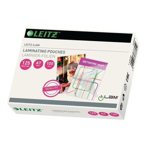 Pochettes de plastification à chaud A7, 125 micron Leitz Pochettes de plastification à chaud A7, 125 micron Leitz