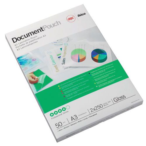 Pochettes de plastification standards A3, 2 x 100 microns GBC Pochettes de plastification standards A3, 2 x 100 microns GBC