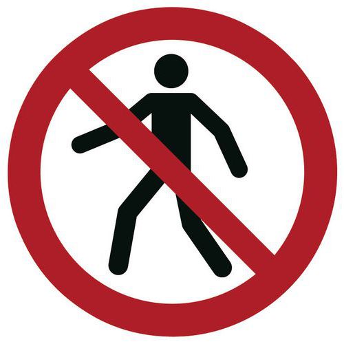 Verbodsbord - Verboden voor voetgangers - Hard Verbodsbord - Verboden voor voetgangers - Hard