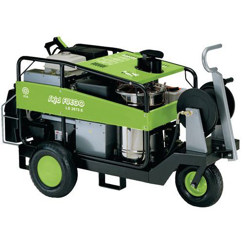 Hogedrukreiniger autonome met warm water op benzine 180 bar 1080 l/u Hogedrukreiniger autonome met warm water op benzine 180 bar 1080 l/u