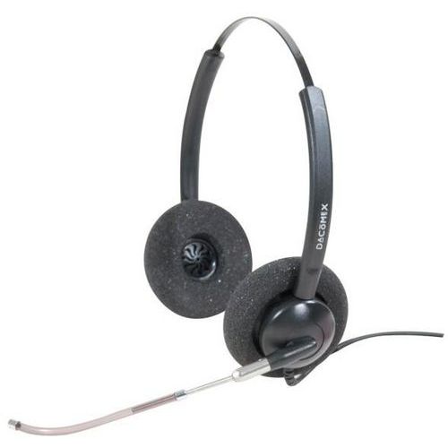 Headset met snoer, telescopische vaste microfoon, 2 luidsprekers - Dacomex Headset met snoer, telescopische vaste microfoon, 2 luidsprekers - Dacomex