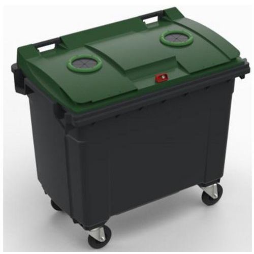 Mobiele container Plastic Omnium - speciaal deksel voor glas - 660 l Mobiele container Plastic Omnium - speciaal deksel voor glas - 660 l