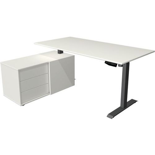 Kerkmann Bureau Compleet Move 1, Antraciet, Memory Functie, B180xD80/102xD50 Cm