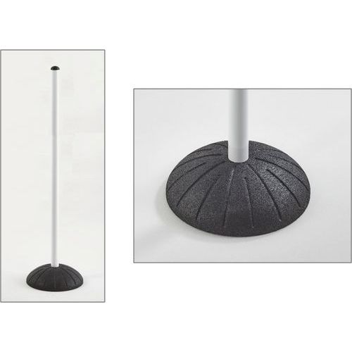 Witte paal met sokkel van rubber - Mottez Witte paal met sokkel van rubber - Mottez