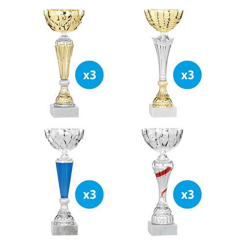 Beker goud en zilver 27 cm - set van 12 Beker goud en zilver 27 cm - set van 12