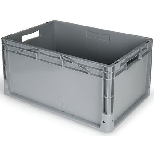 Bak met dichte bodem, grijs met handgrepen, 60 l - Gamma-Wopla Bak met dichte bodem, grijs met handgrepen, 60 l - Gamma-Wopla