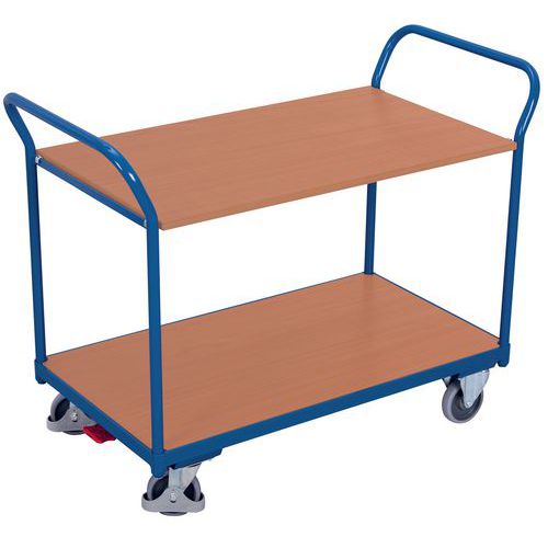 Plateauwagen - 2 houten plateaus - Draagvermogen 200 kg Plateauwagen - 2 houten plateaus - Draagvermogen 200 kg