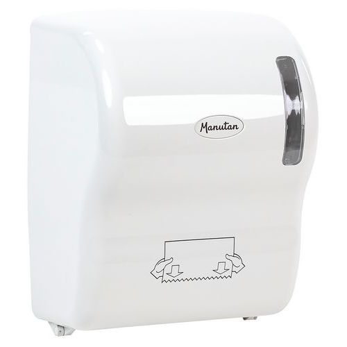 Handdoekdispenser Autocut - wit - Manutan Expert Handdoekdispenser Autocut - wit - Manutan Expert