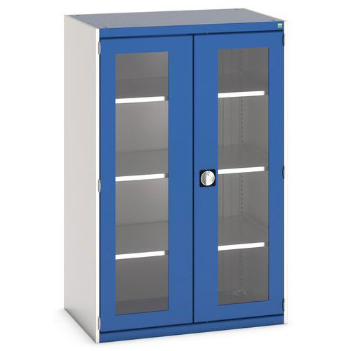 Kast met transparante deuren Cubio 1300x525x1600mm - Bott