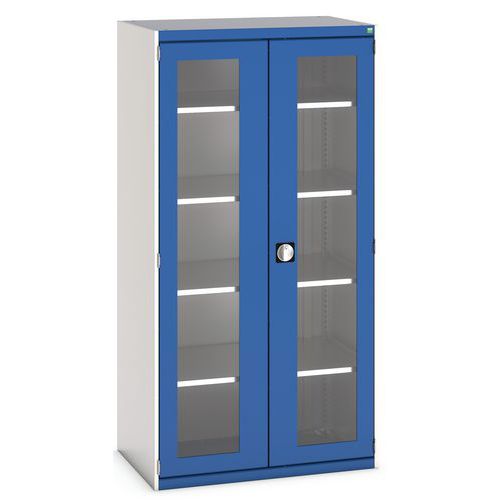 Armoire à portes transparentes Cubio 1300x525x1200mm - Bott