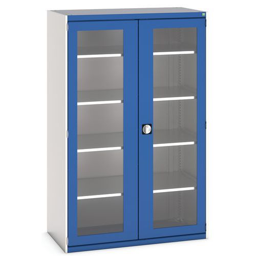 Armoire à portes transparentes Cubio 1300x650x2000mm - Bott