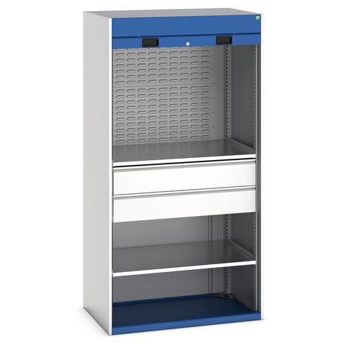 Armoire lourde à porte rideaux et à tiroirs Cubio 2000x1050mm - Bott