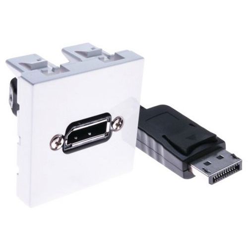 Wand aansluitpaneel 45 x 45 met haakse DisplayPort-kabel - 5 m Wand aansluitpaneel 45 x 45 met haakse DisplayPort-kabel - 5 m