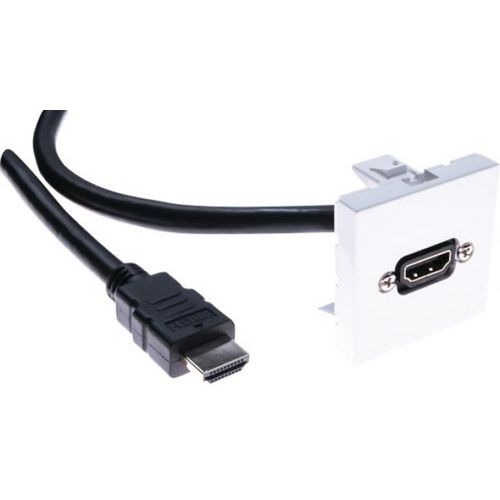 Wand aansluitpaneel 45 x 45 met haakse HDMI-kabel - 5 m Wand aansluitpaneel 45 x 45 met haakse HDMI-kabel - 5 m