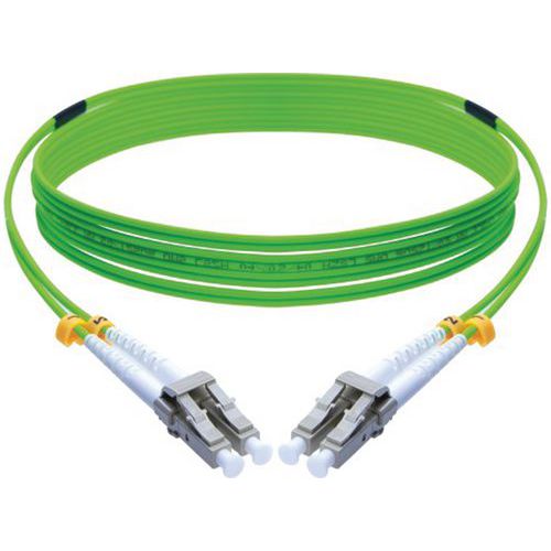 Duplex jumper 2,0 mm OM5 LC-UPC/LC-UPC groen - 2 m Duplex jumper 2,0 mm OM5 LC-UPC/LC-UPC groen - 2 m