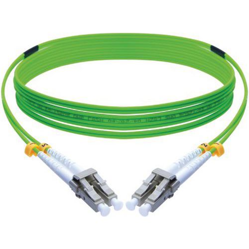 Duplex jumper 2,0 mm OM5 LC-UPC/LC-UPC groen - 3 m Duplex jumper 2,0 mm OM5 LC-UPC/LC-UPC groen - 3 m
