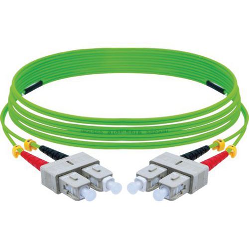 Jarretière duplex 2.0 mm OM5 SC-UPC/SC-UPC vert - 10 m Jarretière duplex 2.0 mm OM5 SC-UPC/SC-UPC vert - 10 m