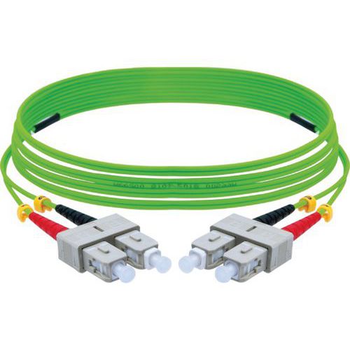 Jarretière duplex 2.0 mm OM5 SC-UPC/SC-UPC vert - 2 m Jarretière duplex 2.0 mm OM5 SC-UPC/SC-UPC vert - 2 m