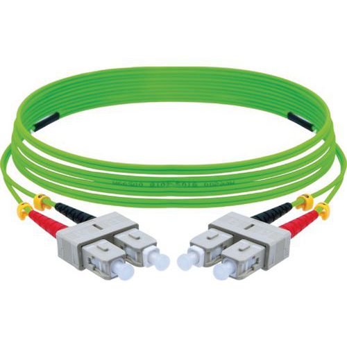 Jarretière duplex 2.0 mm OM5 SC-UPC/SC-UPC vert - 3 m Jarretière duplex 2.0 mm OM5 SC-UPC/SC-UPC vert - 3 m