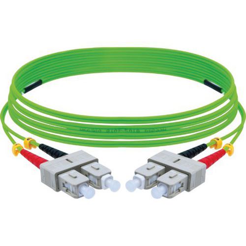 Jarretière duplex 2.0 mm OM5 SC-UPC/SC-UPC vert - 5 m Jarretière duplex 2.0 mm OM5 SC-UPC/SC-UPC vert - 5 m