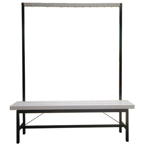Bank met kapstok pvc wit - zelf te monteren - Manutan Bank met kapstok pvc wit - zelf te monteren - Manutan