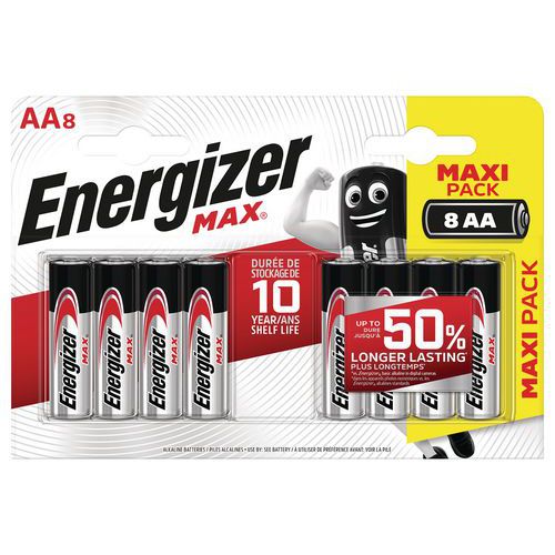 Batterij Max AA - Set van 8 - Energizer Batterij Max AA - Set van 8 - Energizer