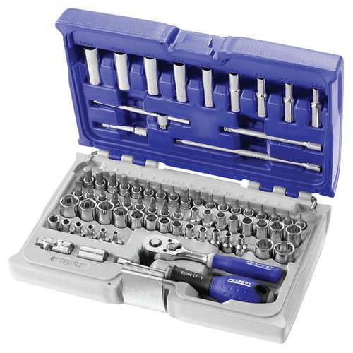 Coffret de douilles et accessoires 1/4 mixte Coffret de douilles et accessoires 1/4 mixte