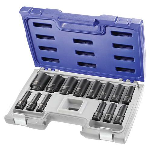 Coffret de douilles longues Impact 1/2 - 14 pièces Coffret de douilles longues Impact 1/2 - 14 pièces