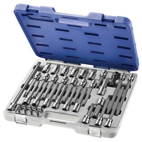 Coffret de douilles tournevis 6 pans, Torx®, XZN - 38 pièces Coffret de douilles tournevis 6 pans, Torx®, XZN - 38 pièces