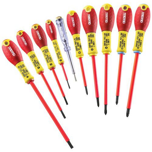 Geïsoleerde schroevendraaier 1000 Volt Set van 10 - Facom Expert