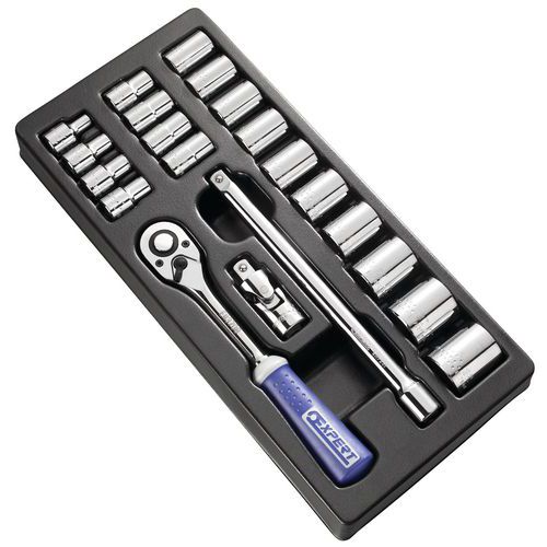 Module met doppen en hulpstukken 1/2 - metrische maten - 21 delig