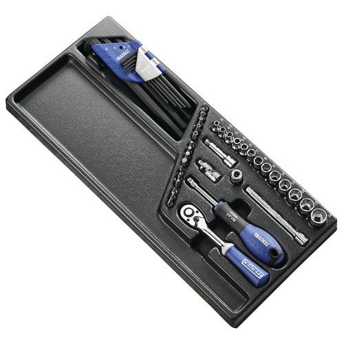 Module met doppen en hulpstukken 1/4'' - 45 delig - Facom Expert