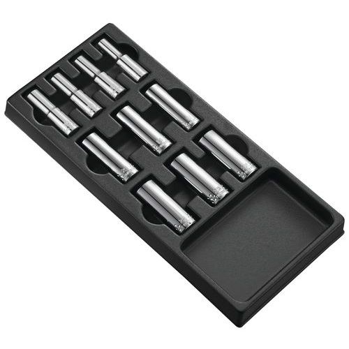 Module met lange doppen 1/2 - metrisch maten - 10 delig - Facom Expert
