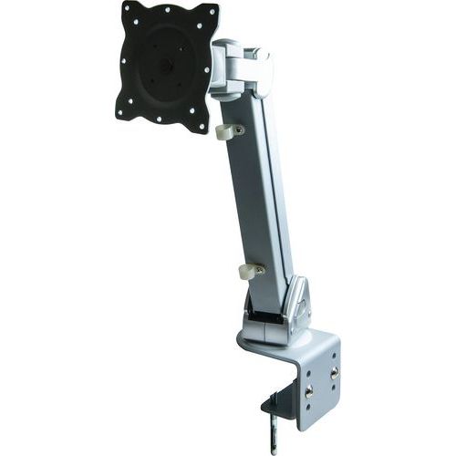 Scharnierende arm met klem voor 1 scherm Scharnierende arm met klem voor 1 scherm