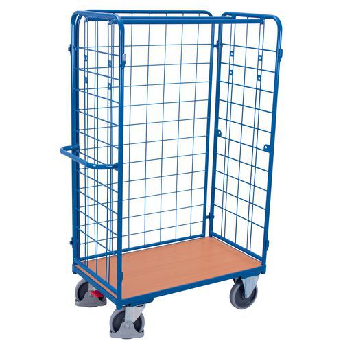 Rolcontainer met houten basis - 3 zijden - Draagvermogen 400 kg tot 500 kg Rolcontainer met houten basis - 3 zijden - Draagvermogen 400 kg tot 500 kg