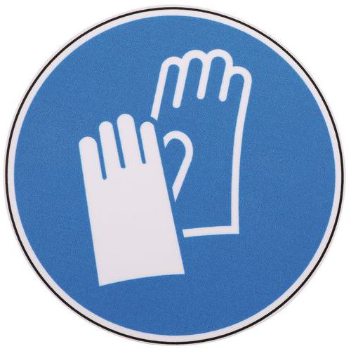 Panneau obligation - Protection obligatoire des mains - Manutan Expert