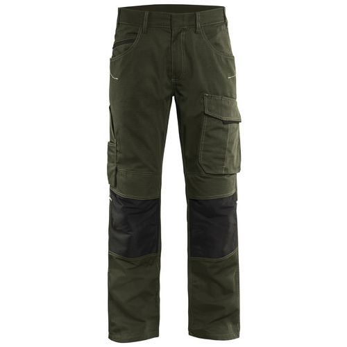 Service Werkbroek met stretch zonder spijkerzak 1495 - groen/zwart