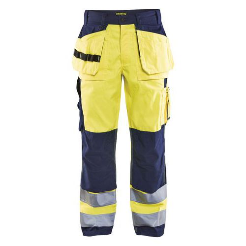 Werkbroek High Vis 1533 - marineblauw/geel