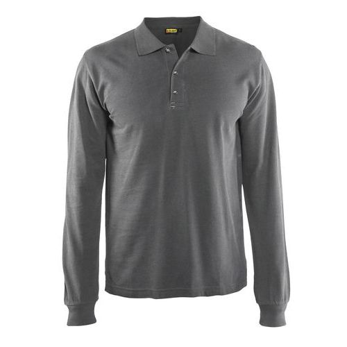 Poloshirt lange mouw knoopsluiting 3388 - grijs Poloshirt lange mouw knoopsluiting 3388 - grijs