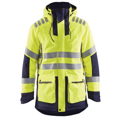 Parka Evolution High Vis 4469 - geel/marineblauw