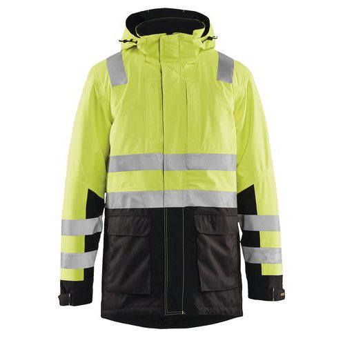 Parka haute visibilité jaune fluorescent/noir - Manutan.be