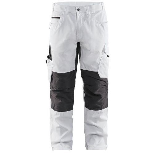 Blaklader Schilderswerkbroek Met Stretch 1095 - Wit/donkergrijs