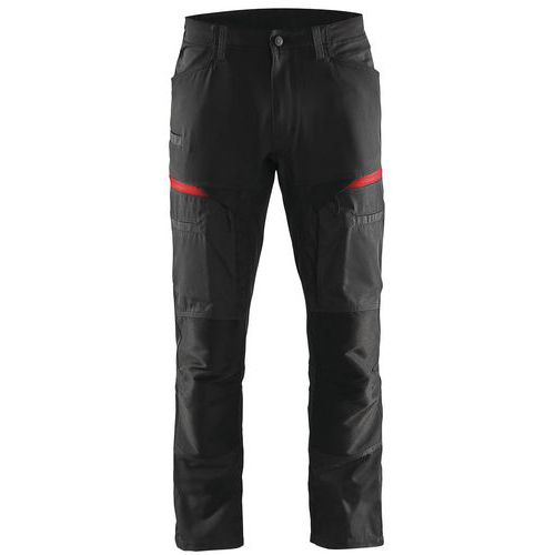 Blaklader Service Werkbroek Met Stretch 1456 - Zwart/rood