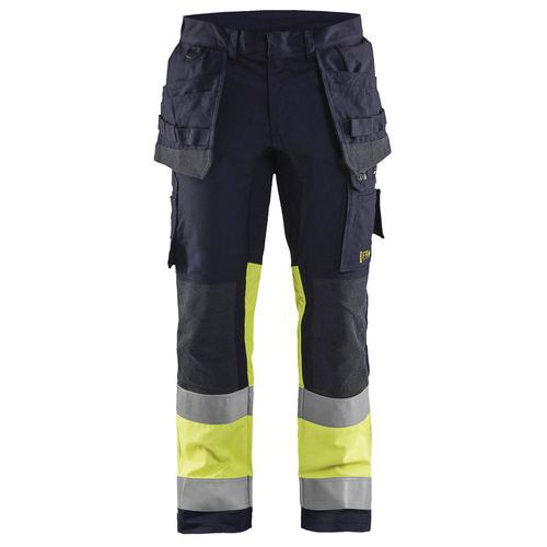 Blaklader Werkbroek Met Stretch Multinorm Vlamvertragend 1487-fluorescerend Geel