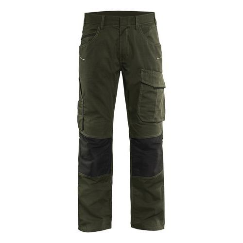 Blaklader Service Werkbroek Met Stretch Zonder Spijkerzak 1495 - Groen/zwart