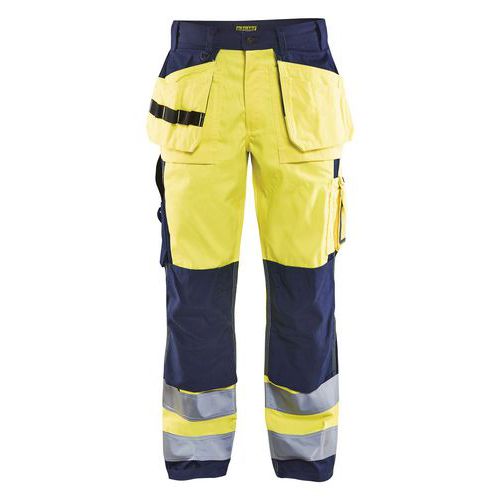 Werkbroek High Vis 1533 - marineblauw/geel