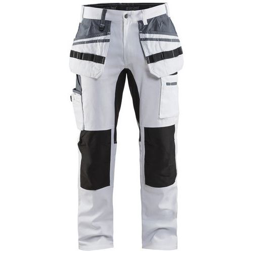 Blaklader Schilders Werkbroek Met Stretch 1910 - Wit/zwart