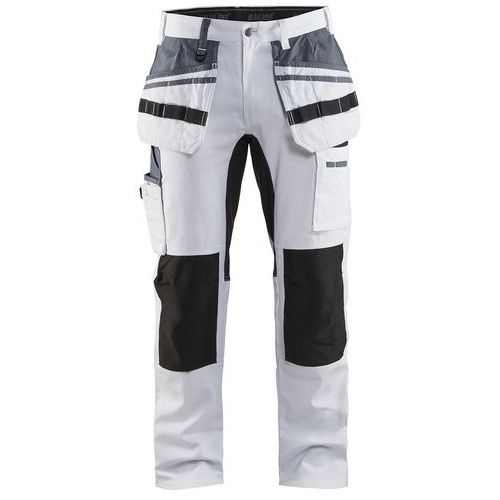 Blaklader Schilders Werkbroek Met Stretch 1910 - Wit/zwart